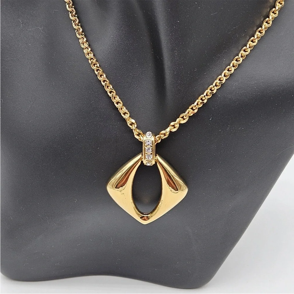 Yves Saint Laurent Gold Geometric Necklace - Picture 5 of 12